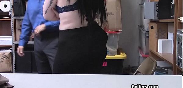  Banging curvy busty raven haired thief after strip search